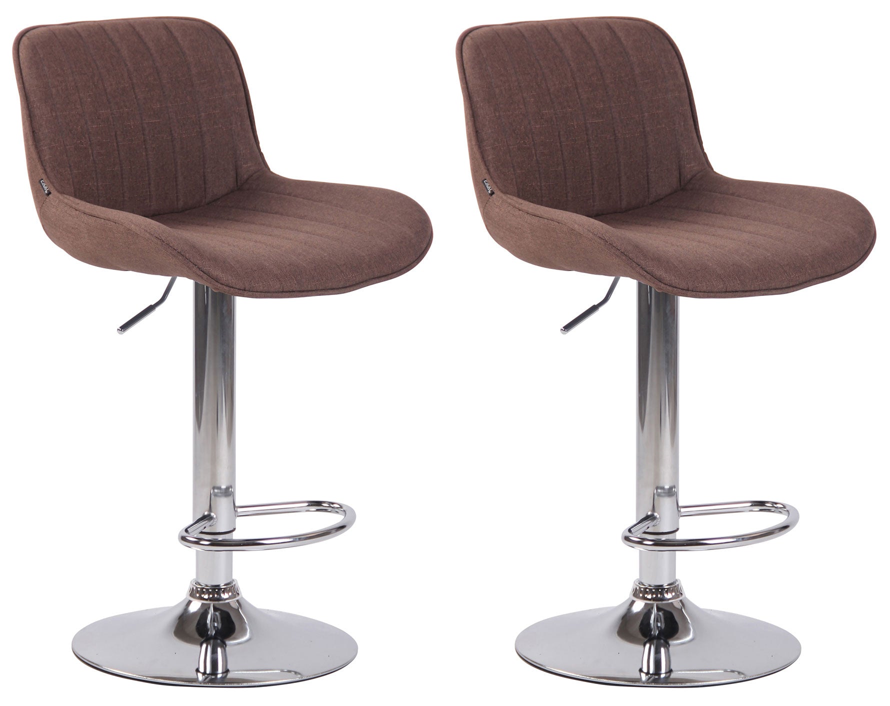 Set of 2 bar stools Lentini fabric