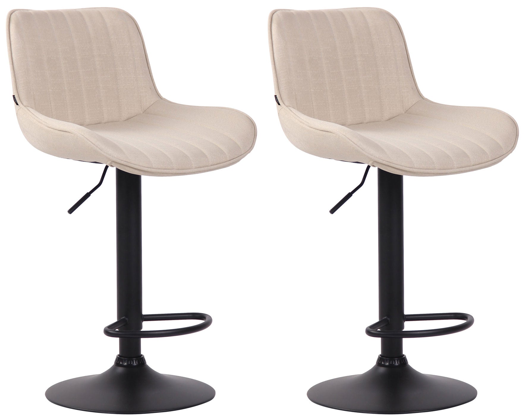 Set van 2 barkrukken Lentini stof