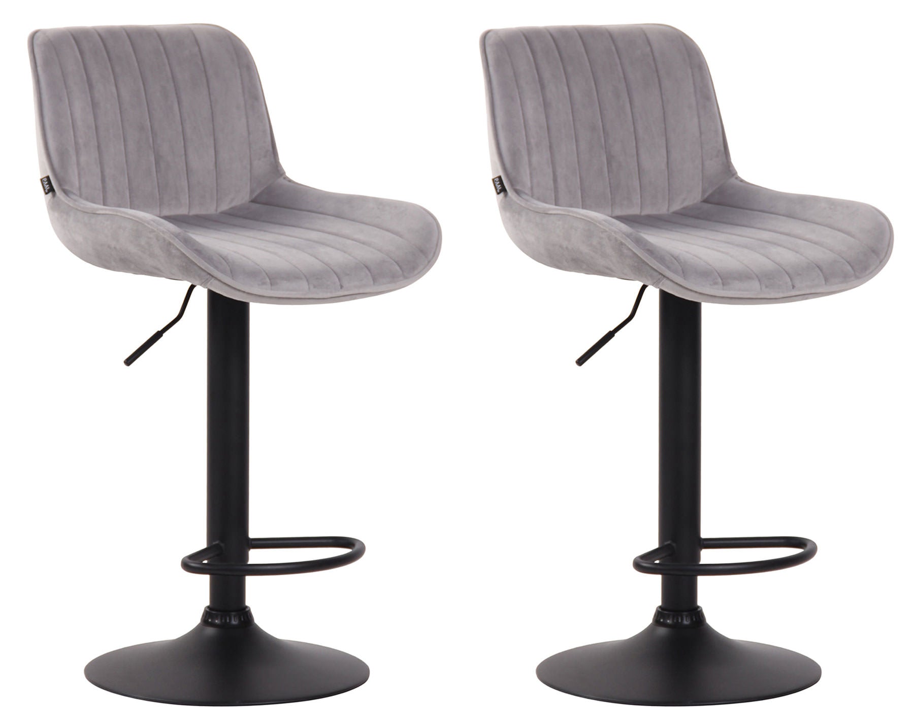 Set van 2 barkrukken Lentini fluweel