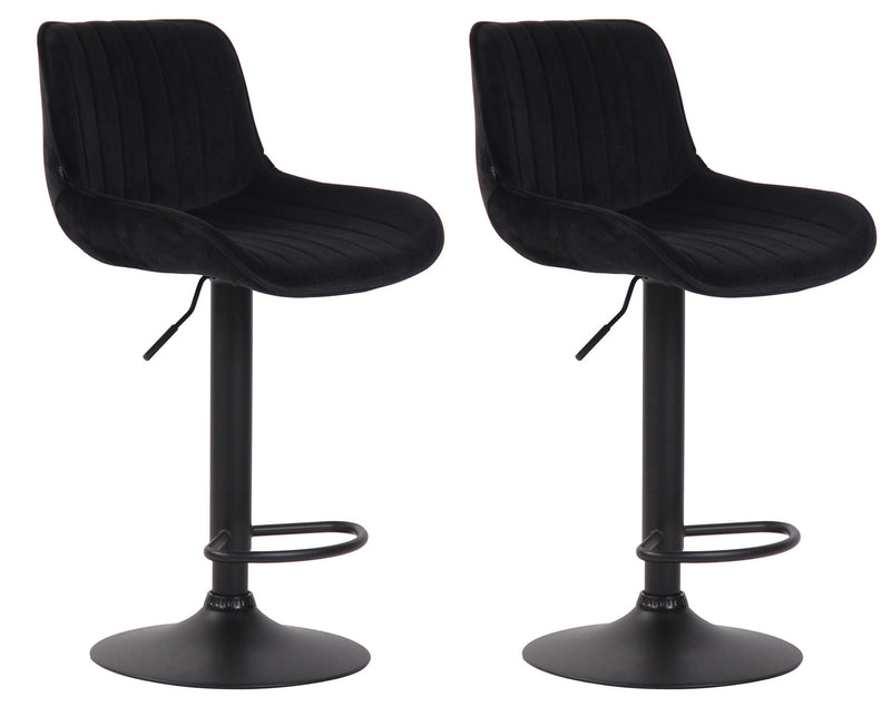 Set van 2 barkrukken Lentini fluweel