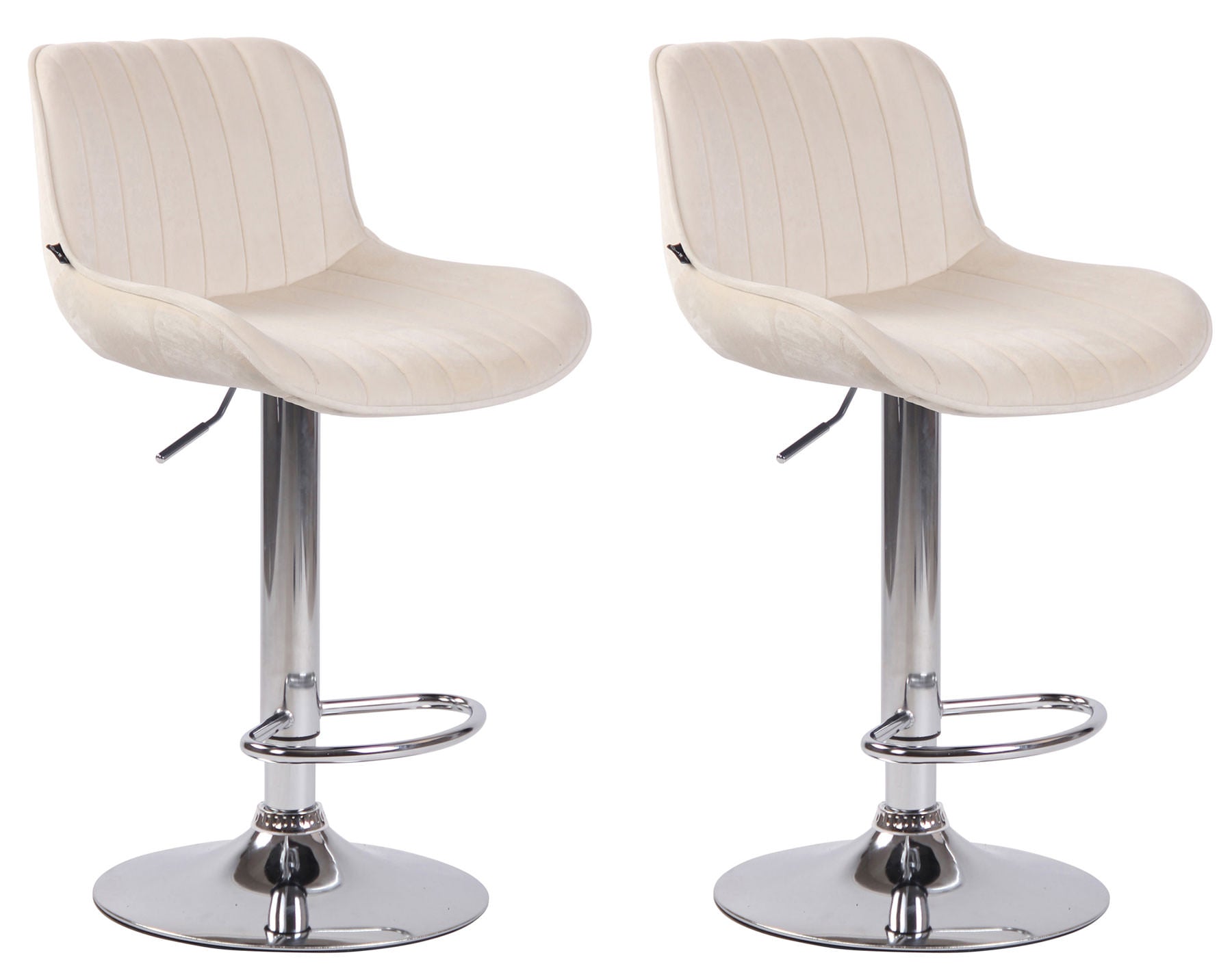 Set of 2 bar stools Lentini velvet