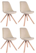 Set of 4 Toulouse Velvet Square Chairs