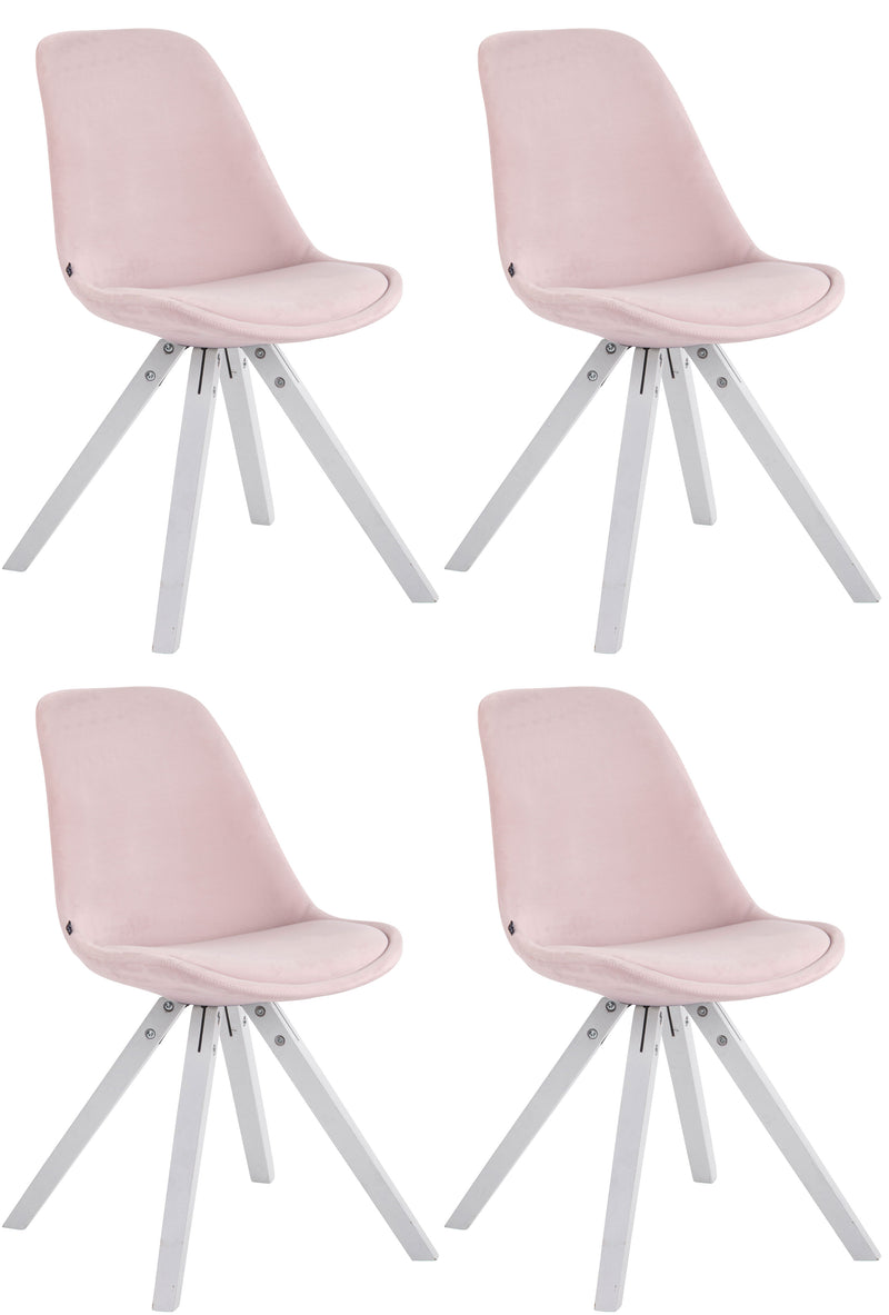 Set of 4 Toulouse Velvet Square Chairs