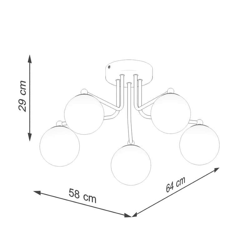 Chandelier ASTRAL 5 black