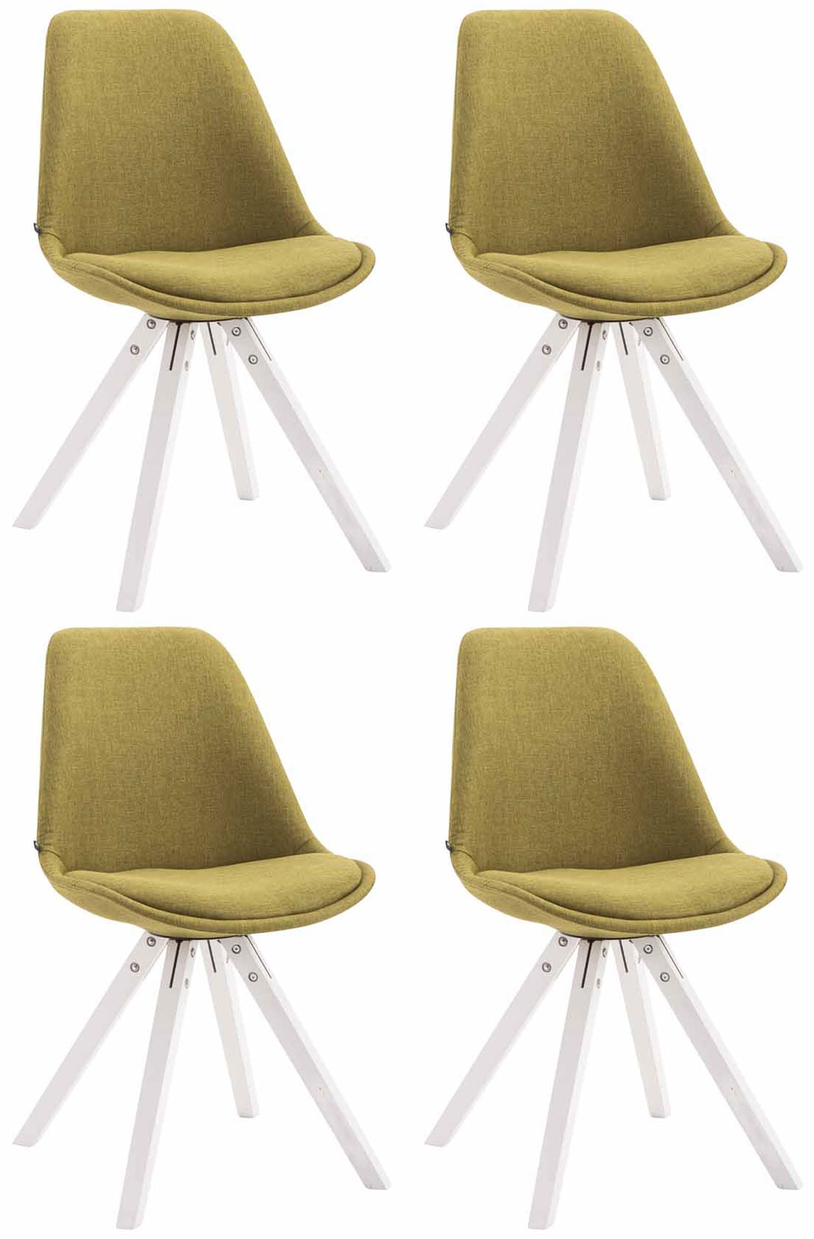 Set of 4 visitor chairs Toulouse fabric Square