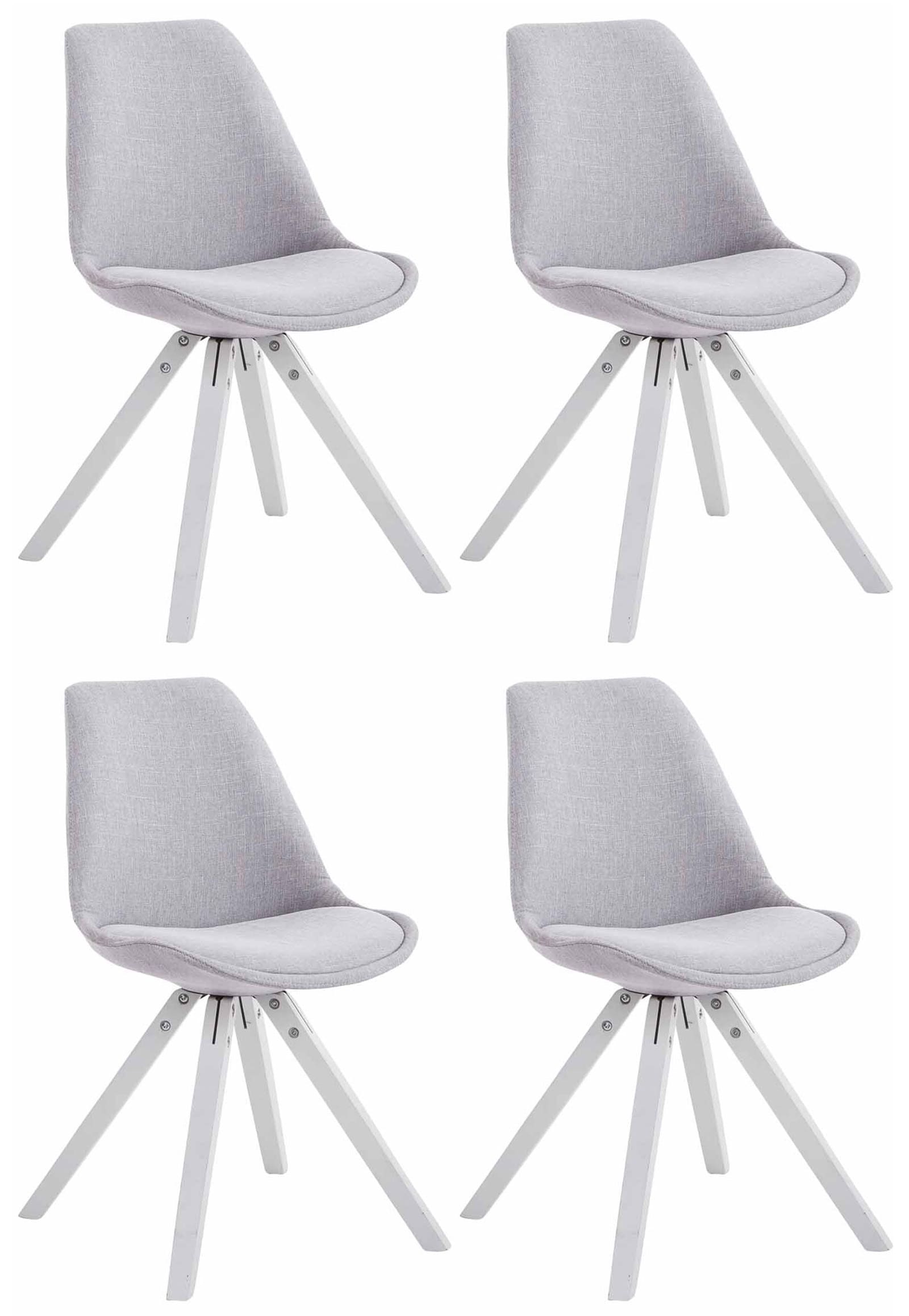 Set of 4 visitor chairs Toulouse fabric Square