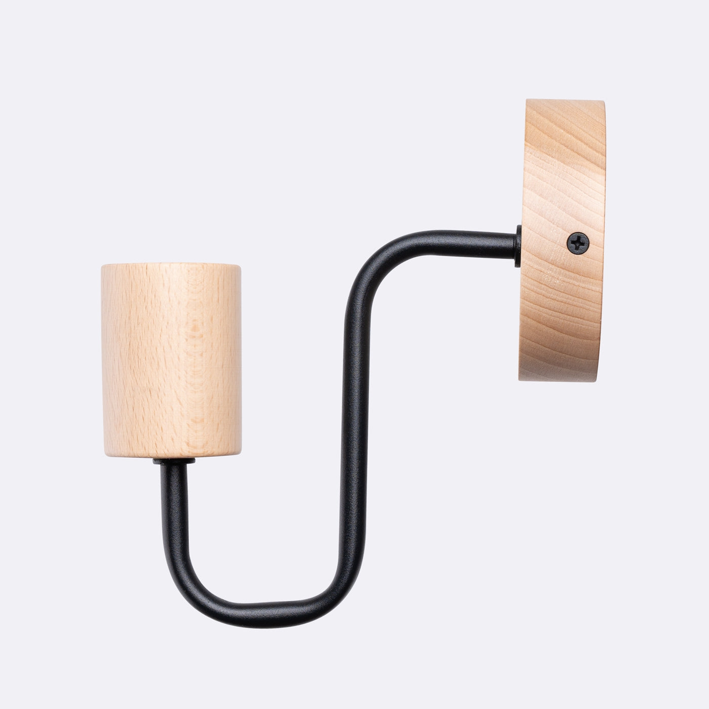 Wandlampe Timbo Schwarz Holz Skandinavisch Modern