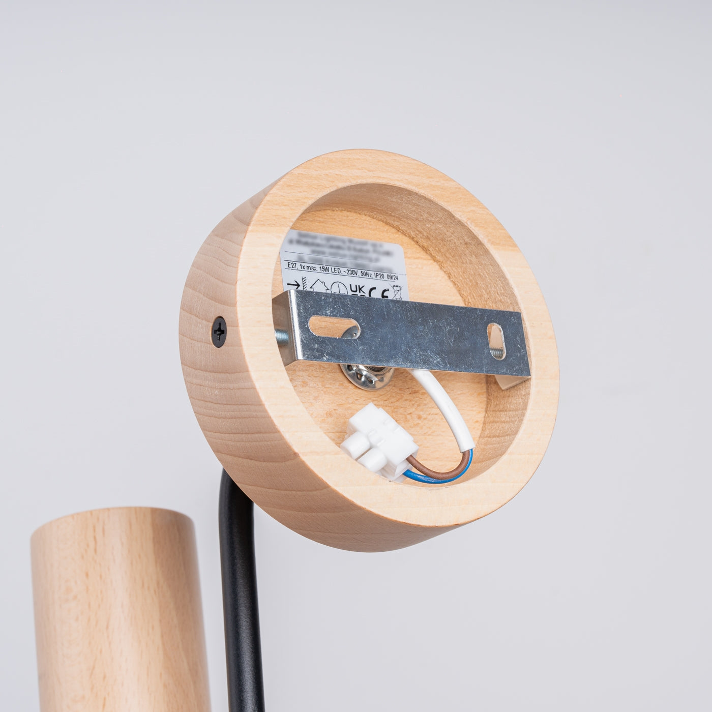 Wandlampe Timbo Schwarz Holz Skandinavisch Modern