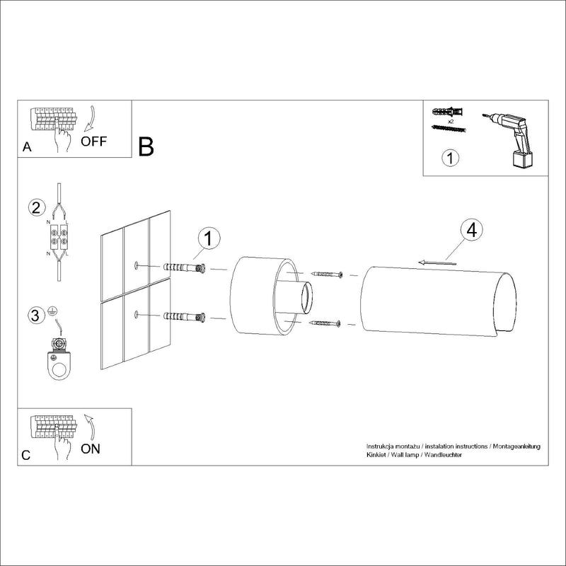 Wall light Flash Compact White