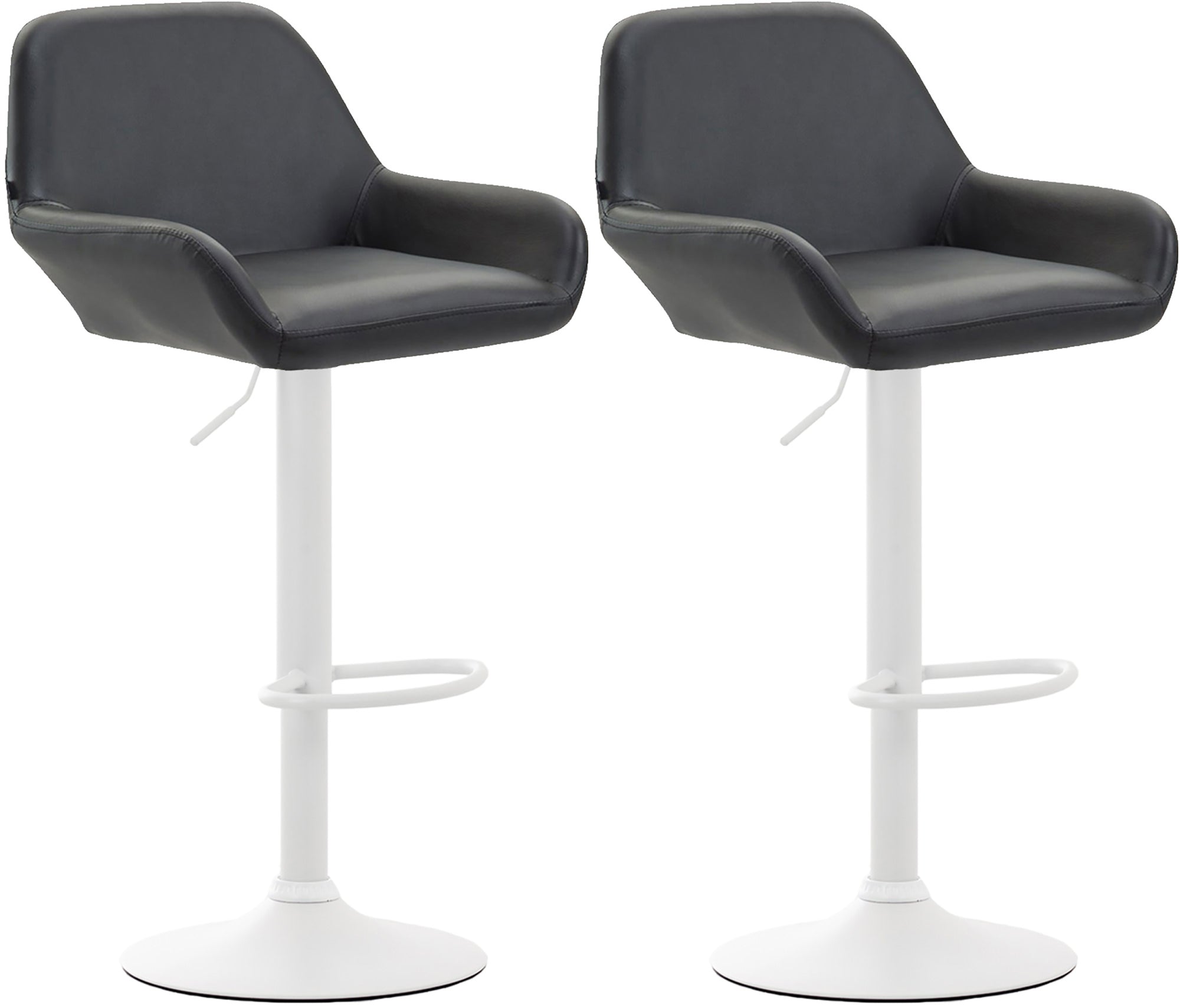 Set of 2 bar stools Braga faux leather