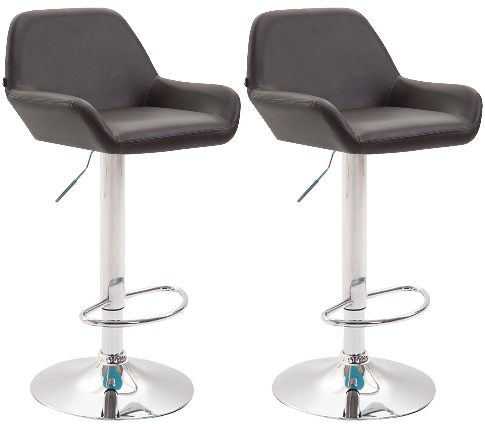 Set of 2 bar stools Braga faux leather