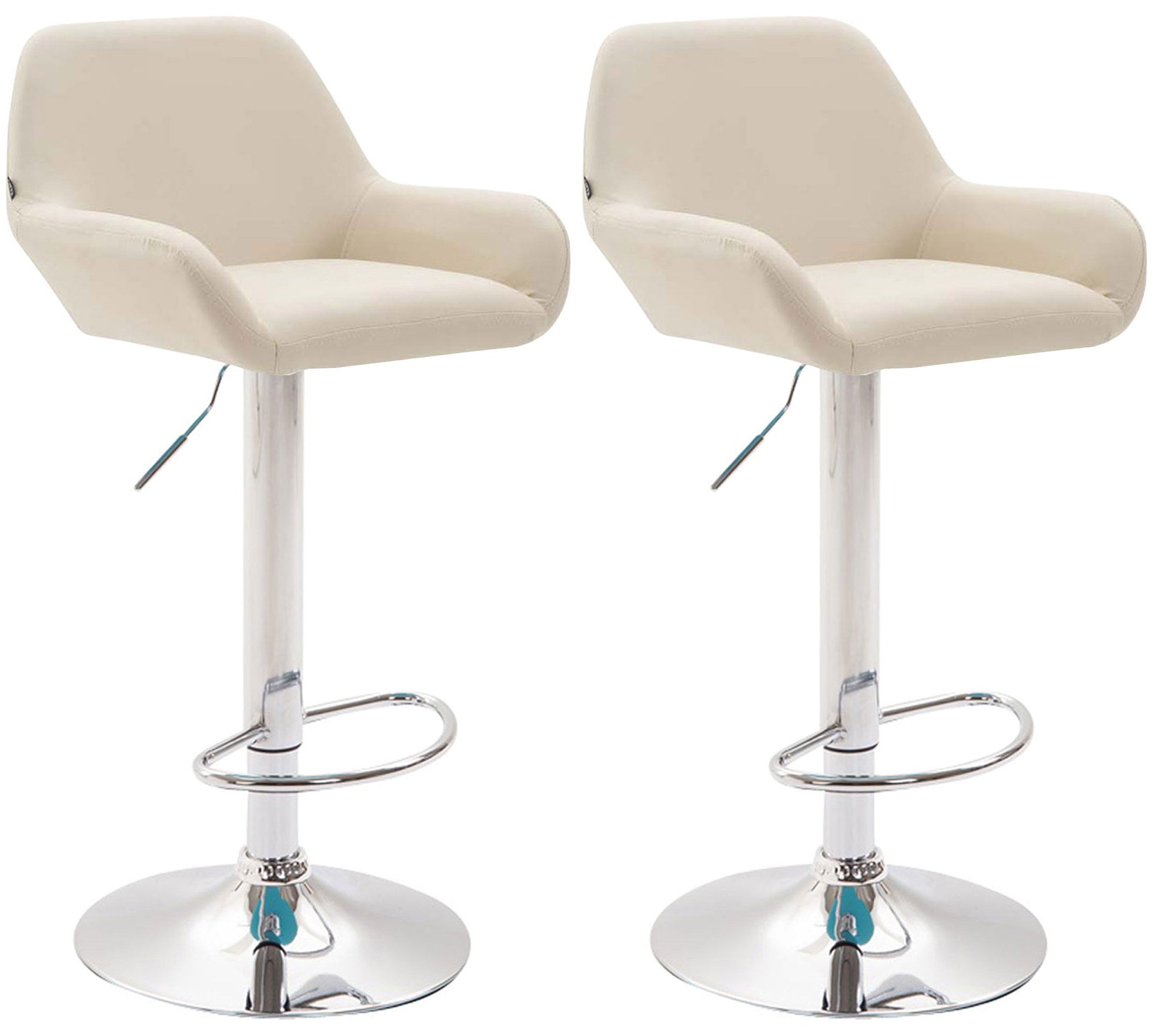 Set of 2 bar stools Braga faux leather