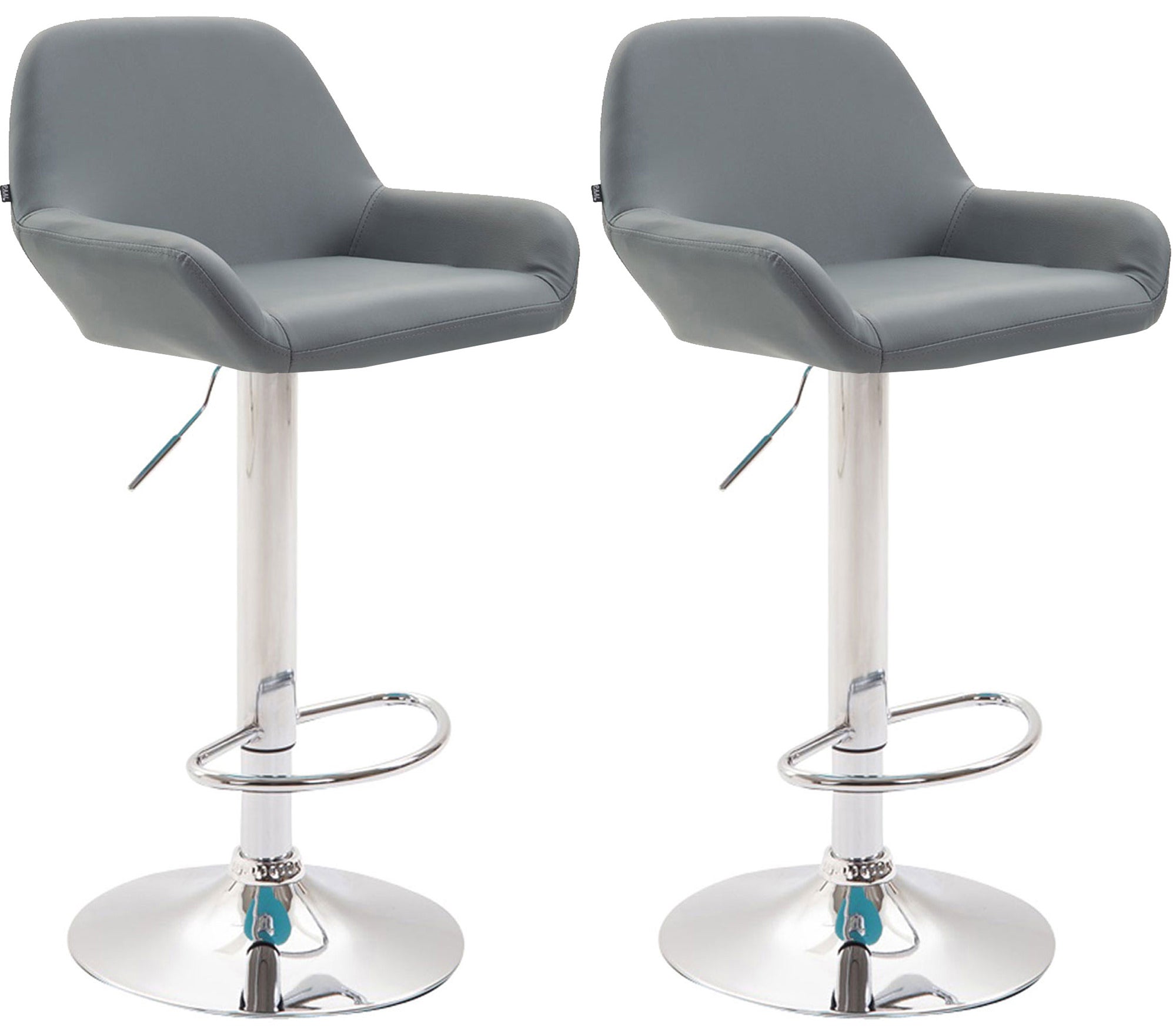 Set of 2 bar stools Braga faux leather