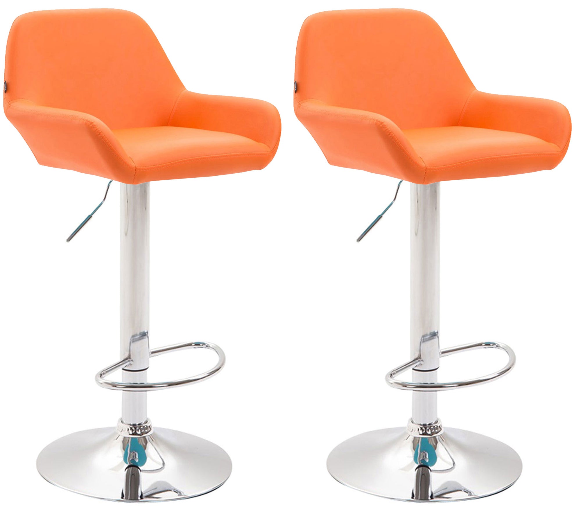 Set of 2 bar stools Braga faux leather