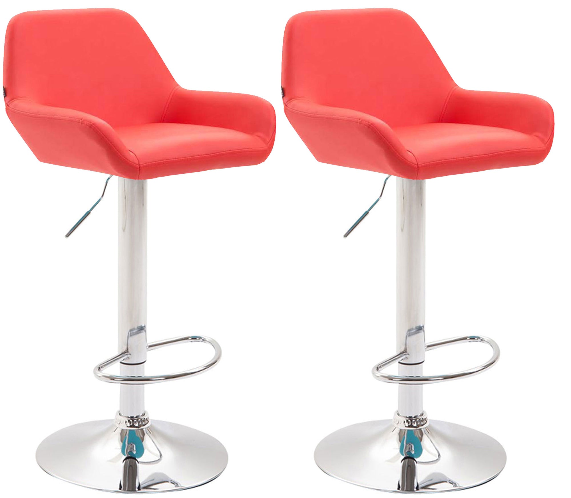 Set of 2 bar stools Braga faux leather