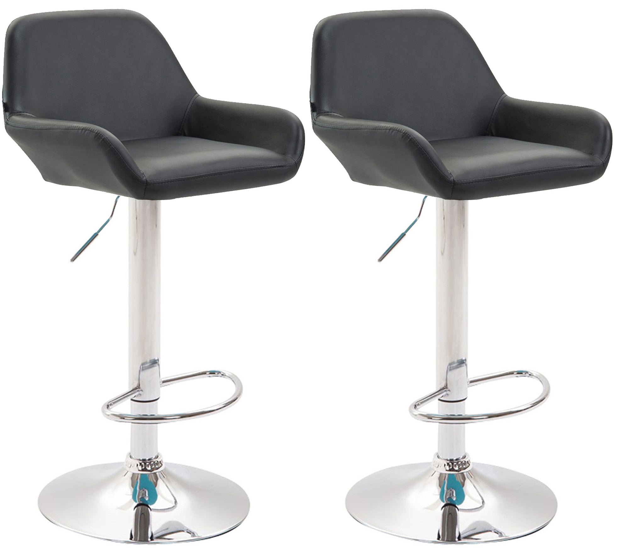 Set of 2 bar stools Braga faux leather