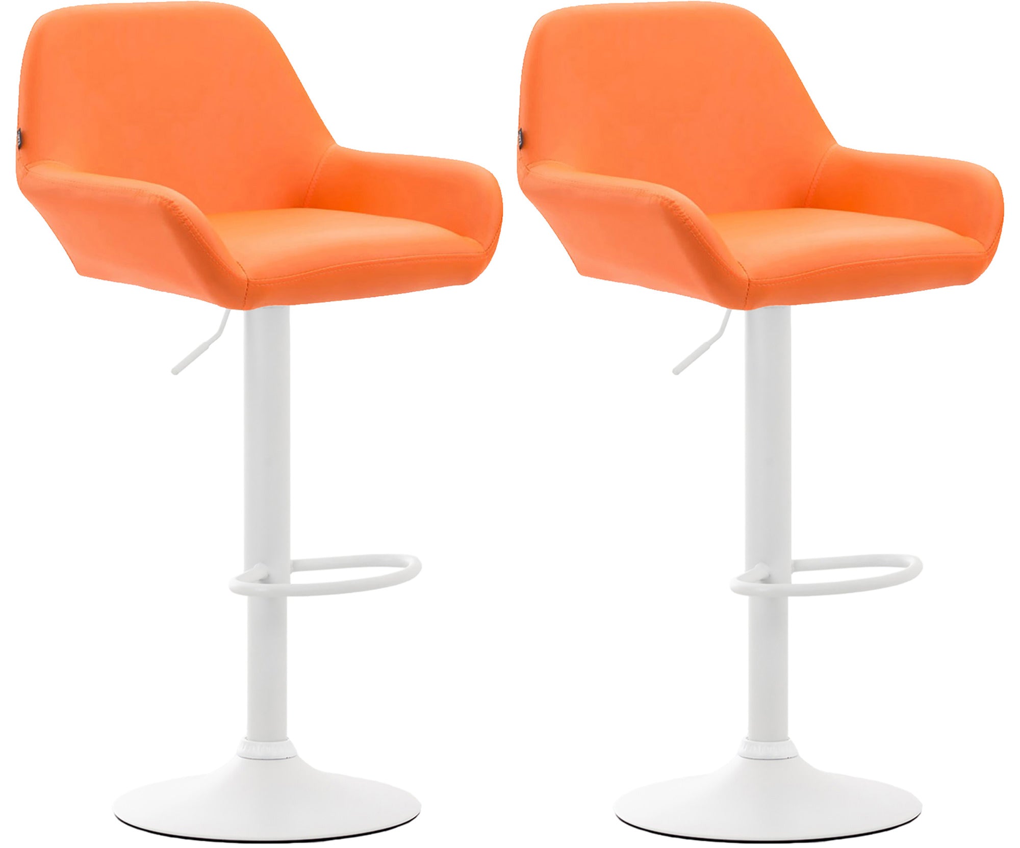 Set of 2 bar stools Braga faux leather
