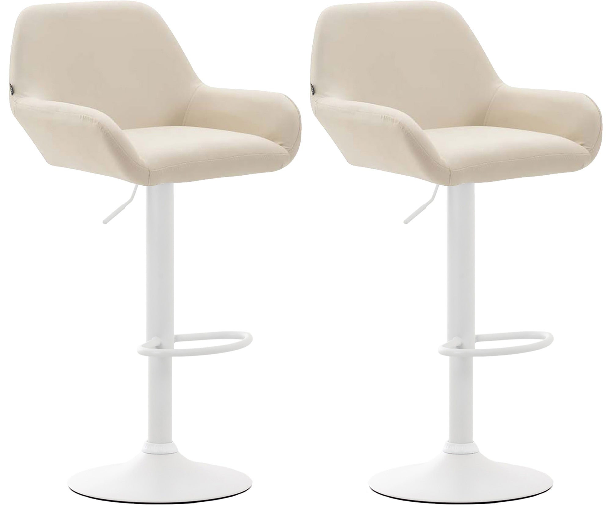 Set of 2 bar stools Braga faux leather