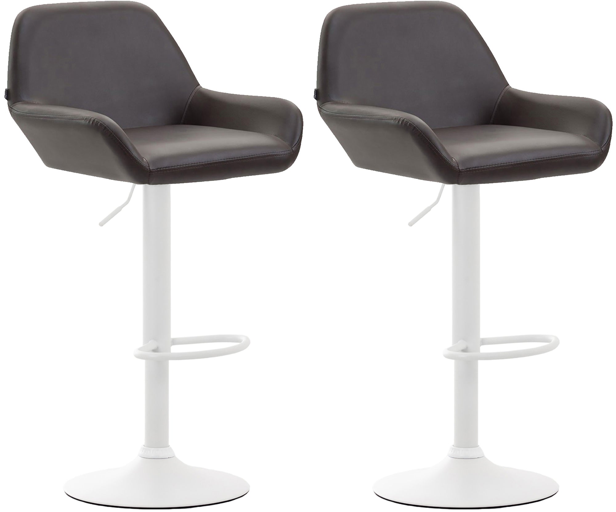 Set of 2 bar stools Braga faux leather