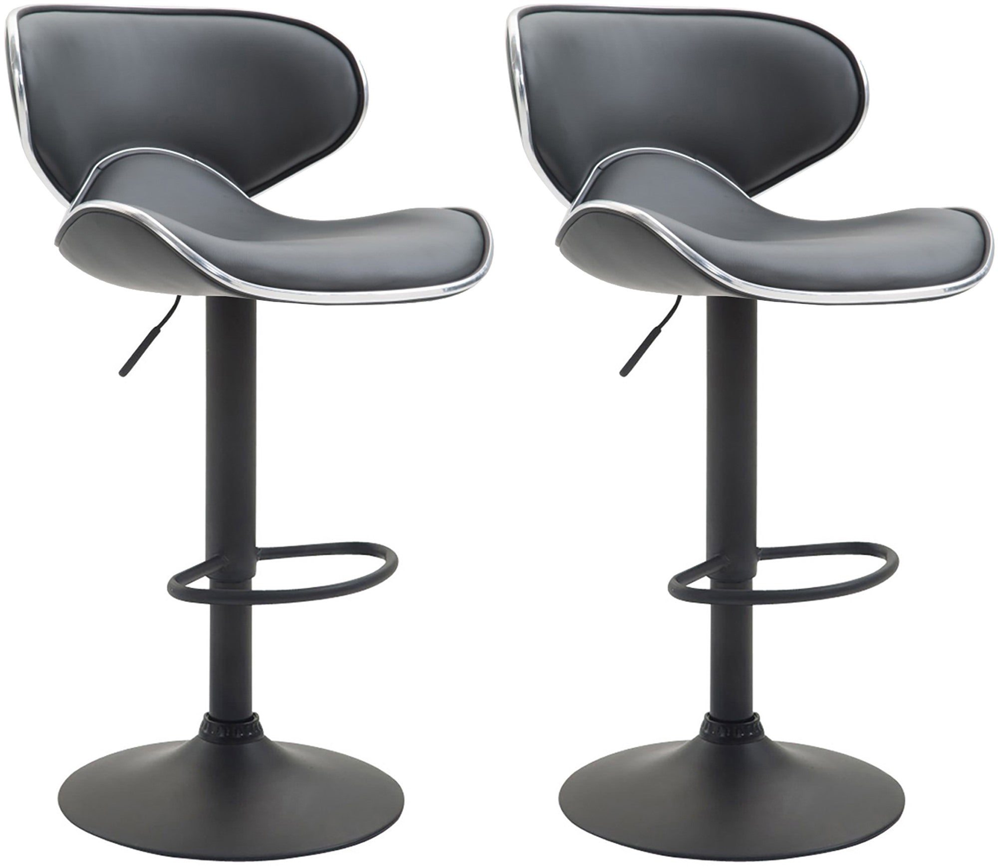 Set of 2 bar stools Las Vegas faux leather