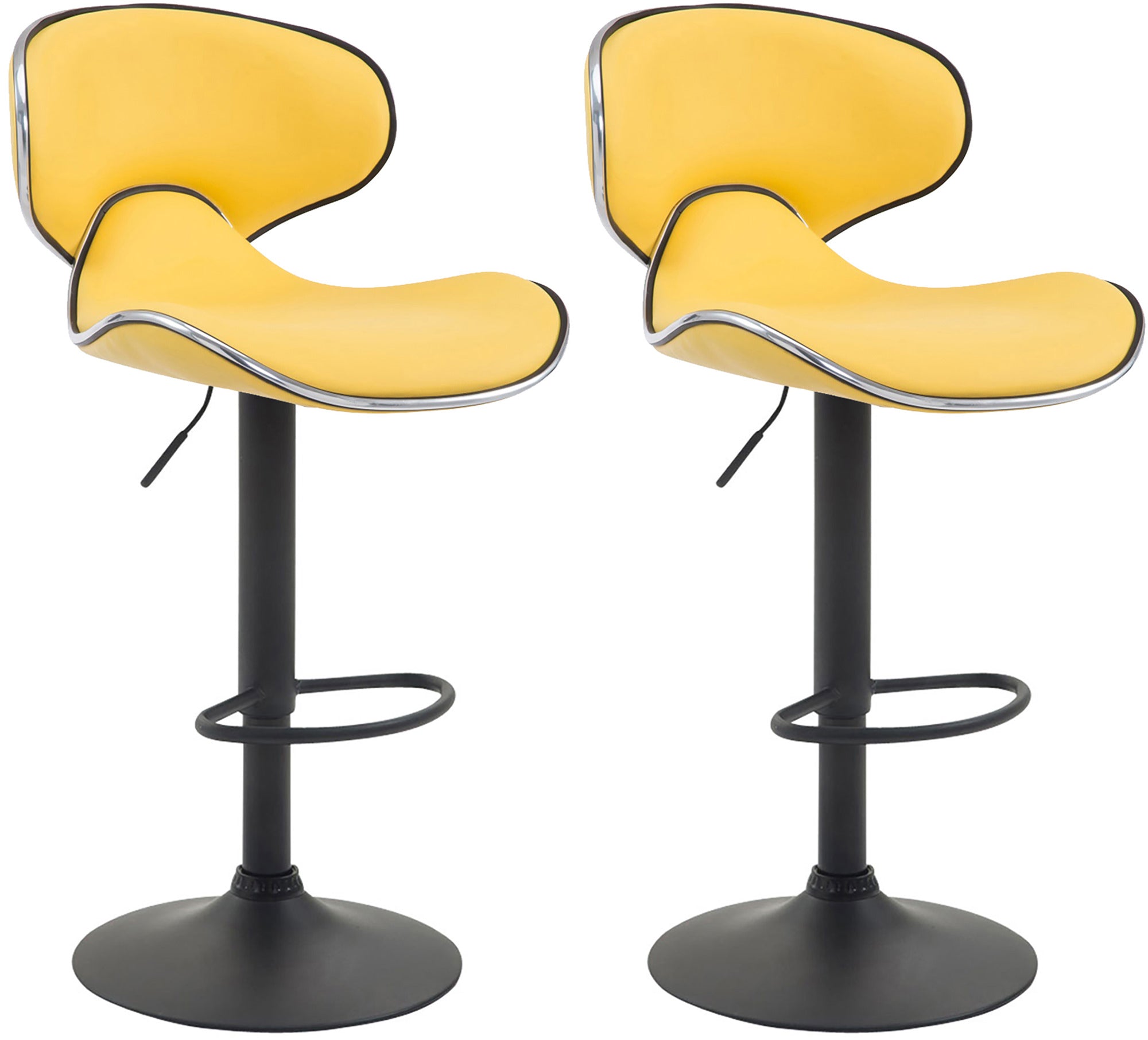 Set of 2 bar stools Las Vegas faux leather