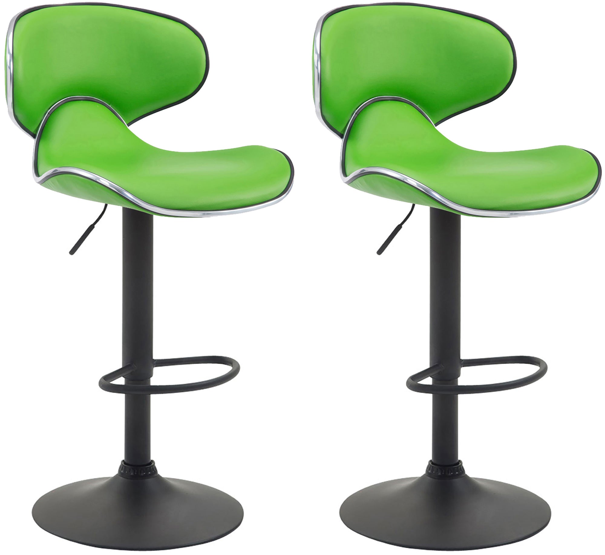 Set of 2 bar stools Las Vegas faux leather