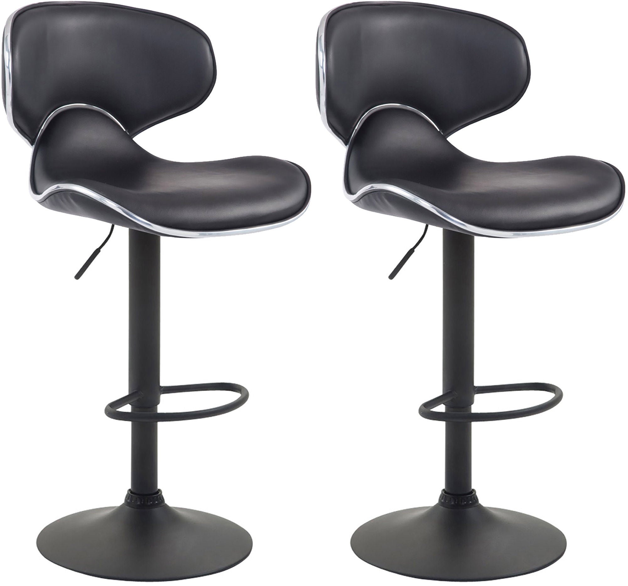 Set of 2 bar stools Las Vegas faux leather