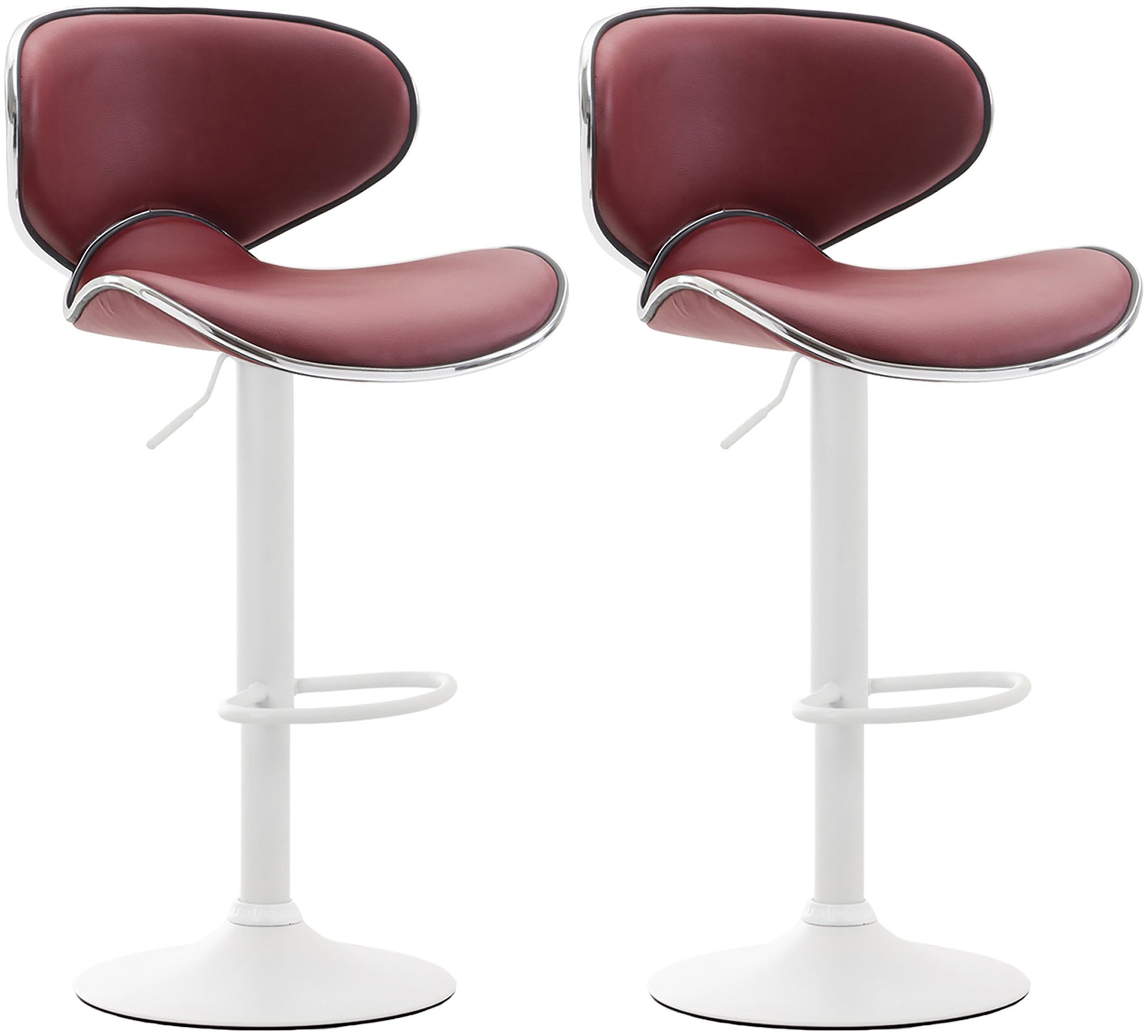 Set of 2 bar stools Las Vegas faux leather