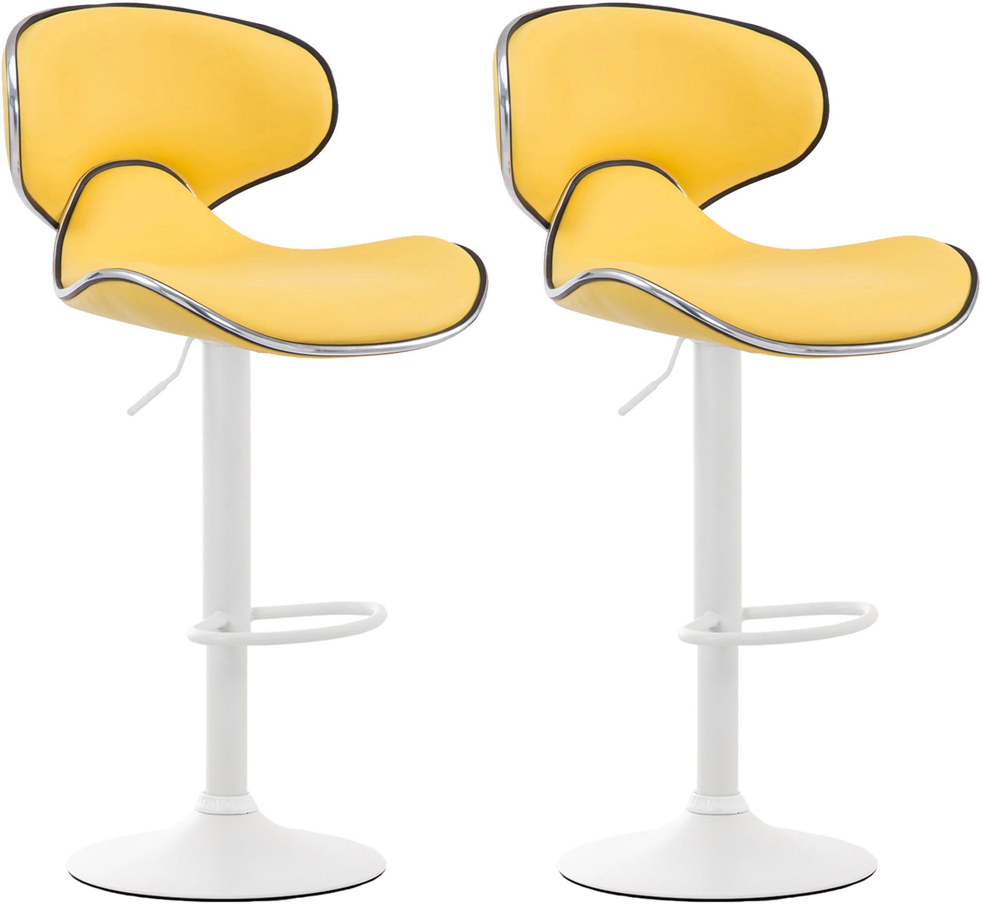 Set of 2 bar stools Las Vegas faux leather