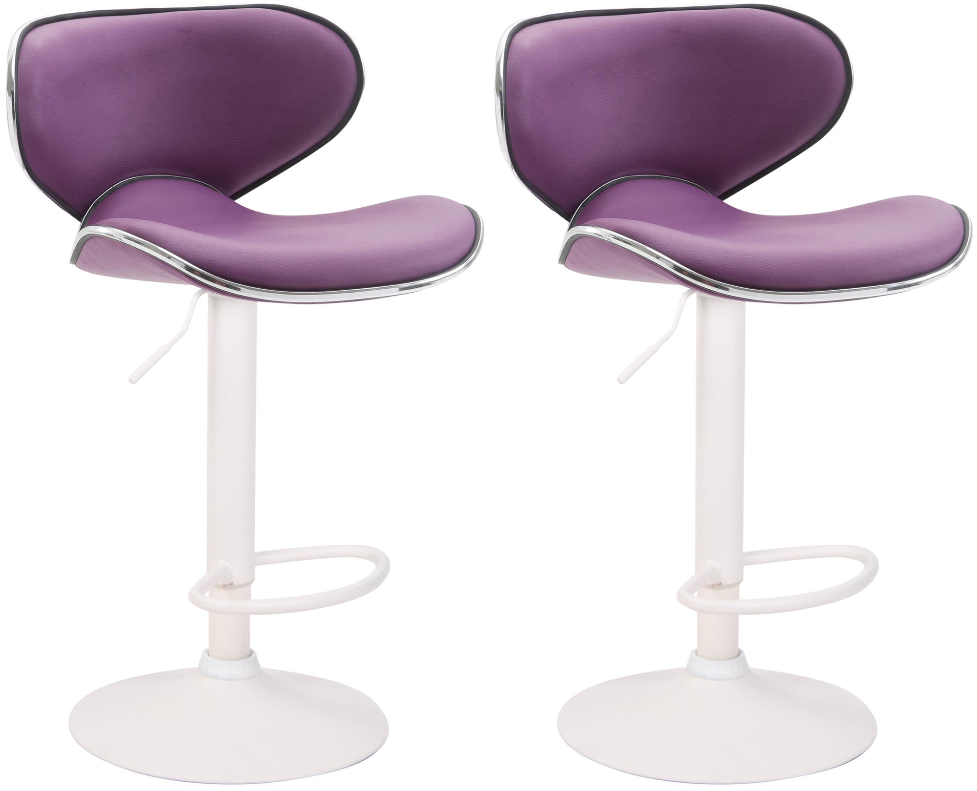 Set of 2 bar stools Las Vegas faux leather