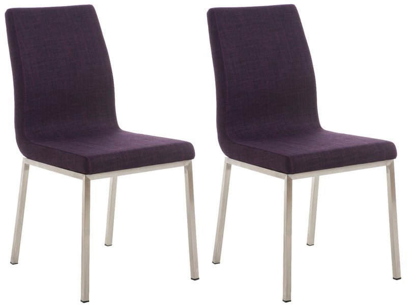 Set of 2 dining chairs Colmar fabric