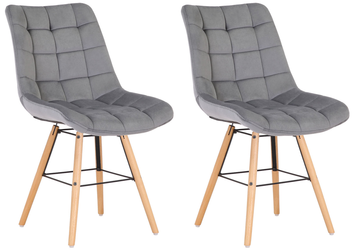 2er Set Esszimmerstühle Leni Samt
