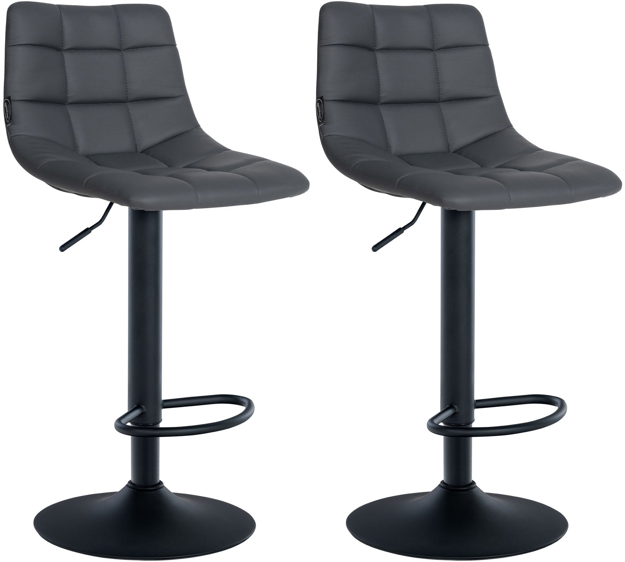 Set of 2 bar stools Jerry faux leather