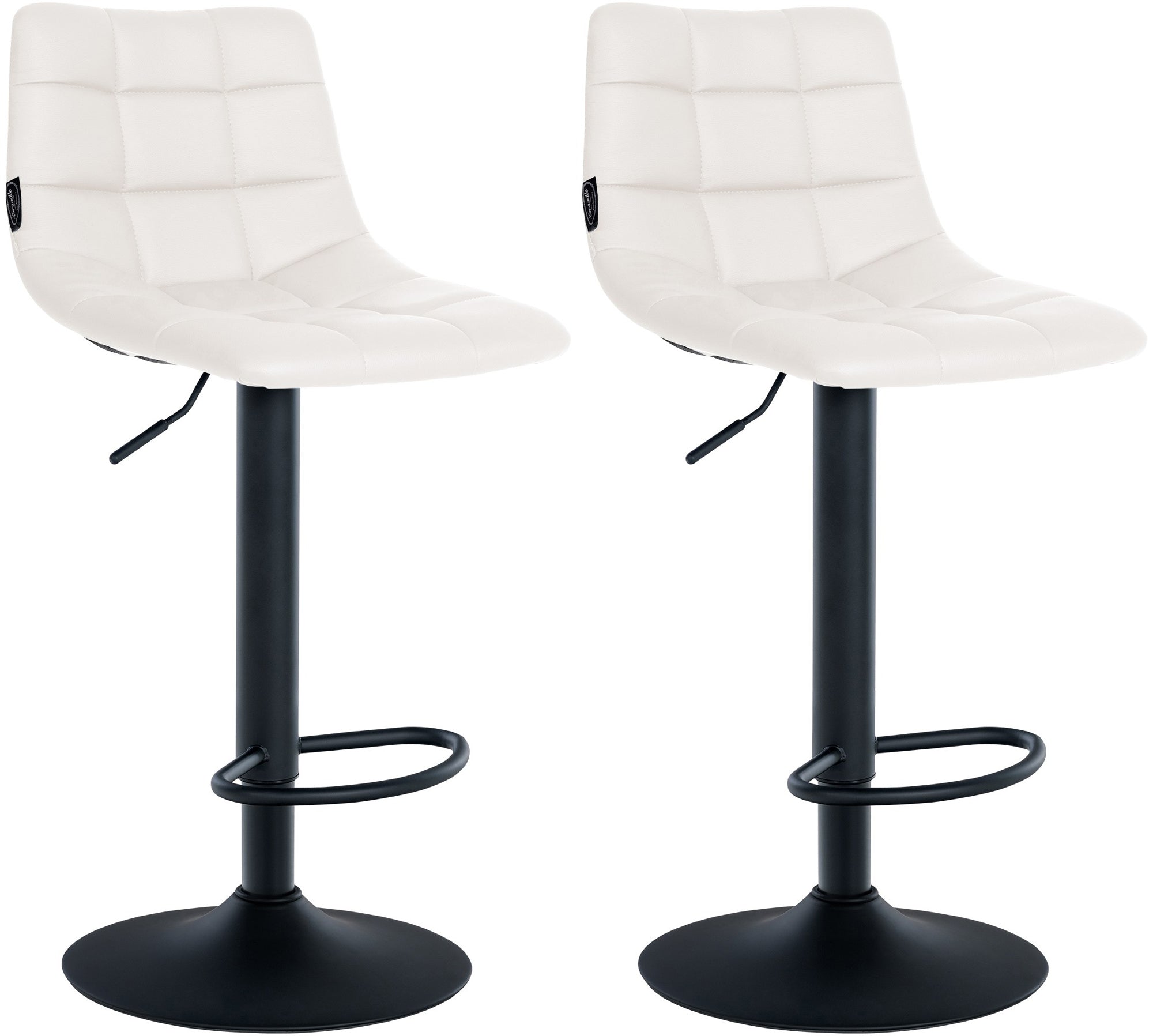 Set of 2 bar stools Jerry faux leather