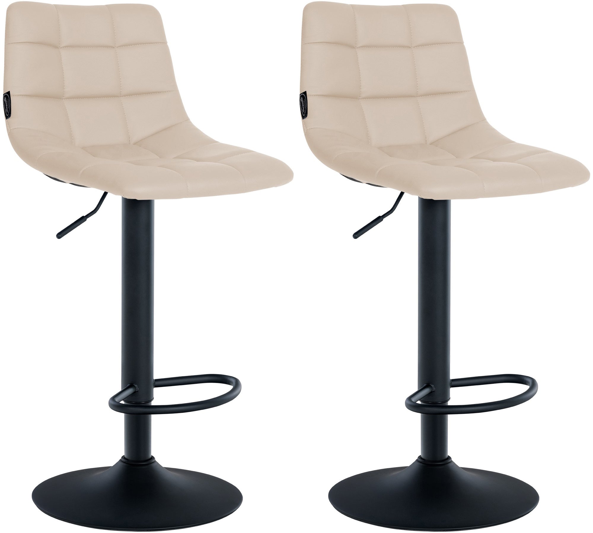 Set of 2 bar stools Jerry faux leather