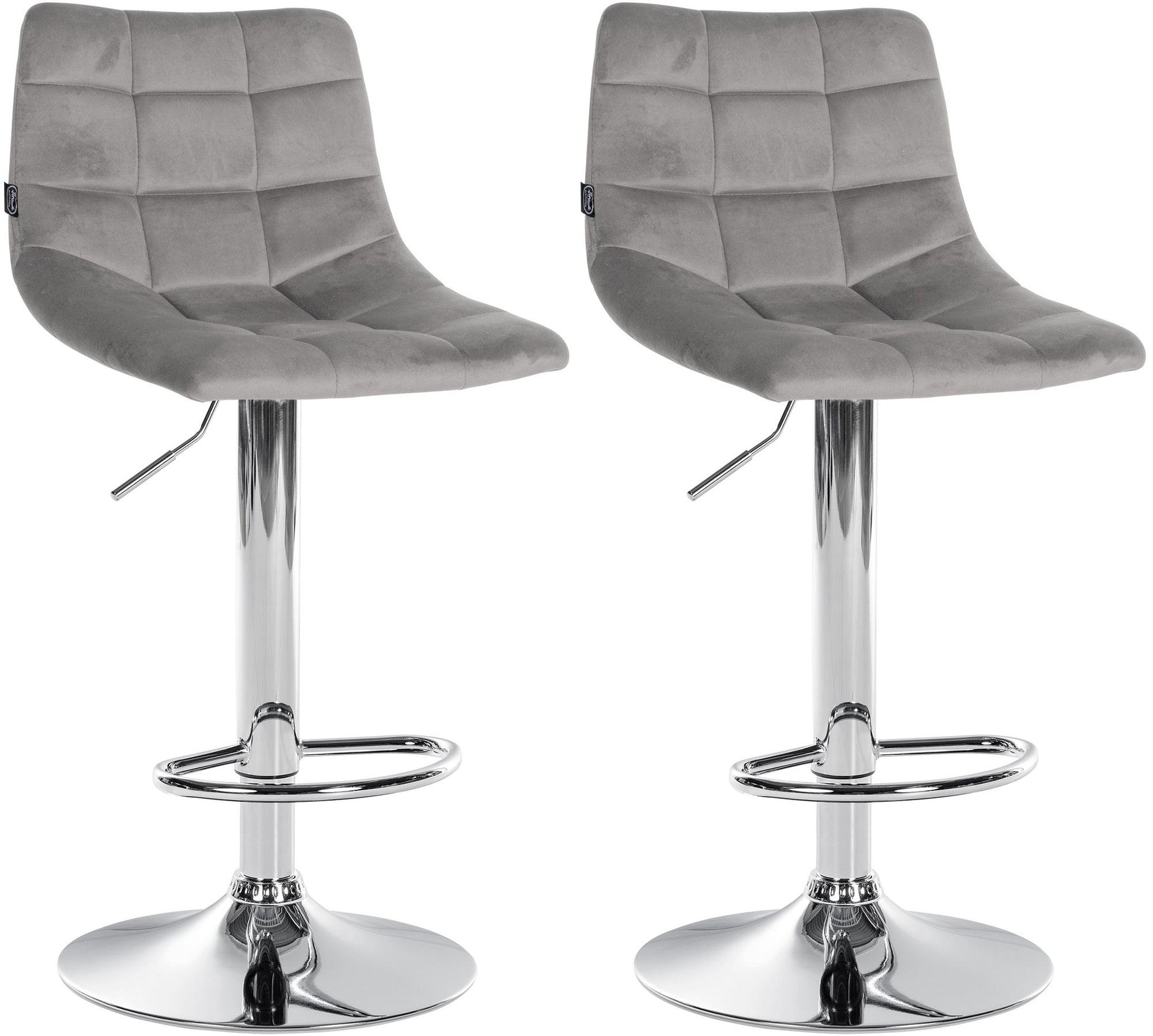 Set of 2 bar stools Jerry velvet