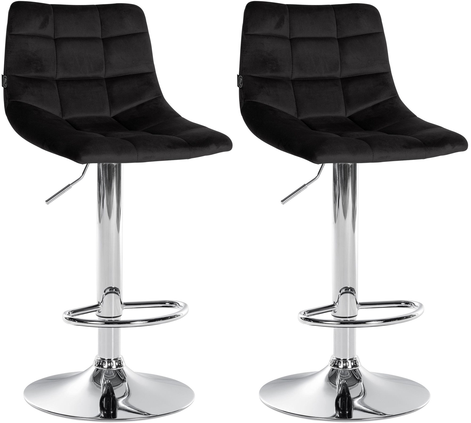 Set of 2 bar stools Jerry velvet