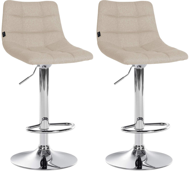 Set of 2 bar stools Jerry fabric