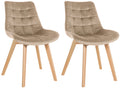 Set of 2 Brook velvet chairs