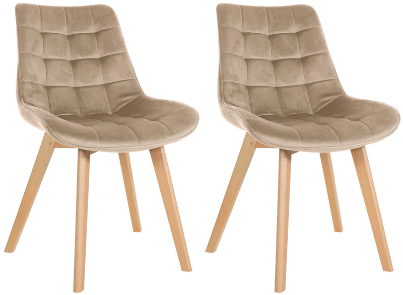 Set of 2 Brook velvet chairs