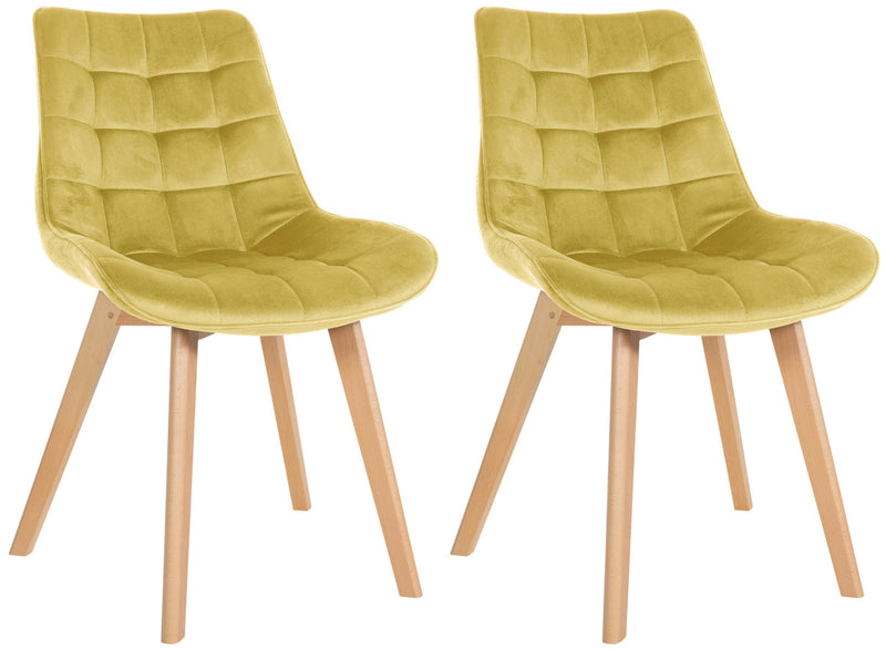 Set of 2 Brook velvet chairs