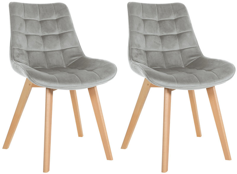 Set of 2 Brook velvet chairs