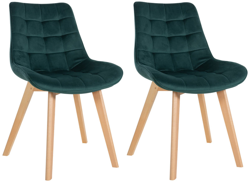 Set of 2 Brook velvet chairs