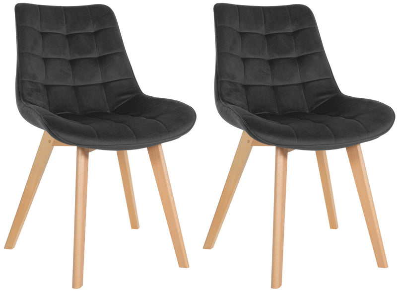 Set of 2 Brook velvet chairs
