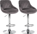 Set of 2 Lazio velvet bar stools