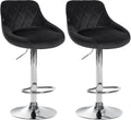 Set of 2 Lazio velvet bar stools