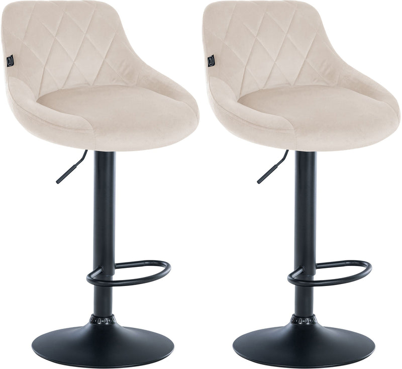 Set of 2 Lazio velvet bar stools