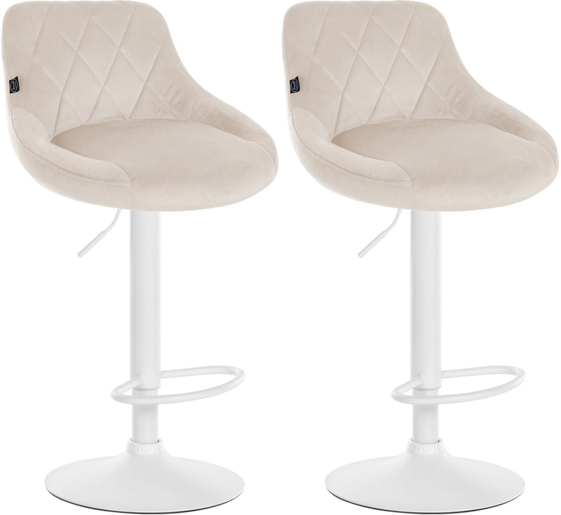 Set of 2 Lazio velvet bar stools