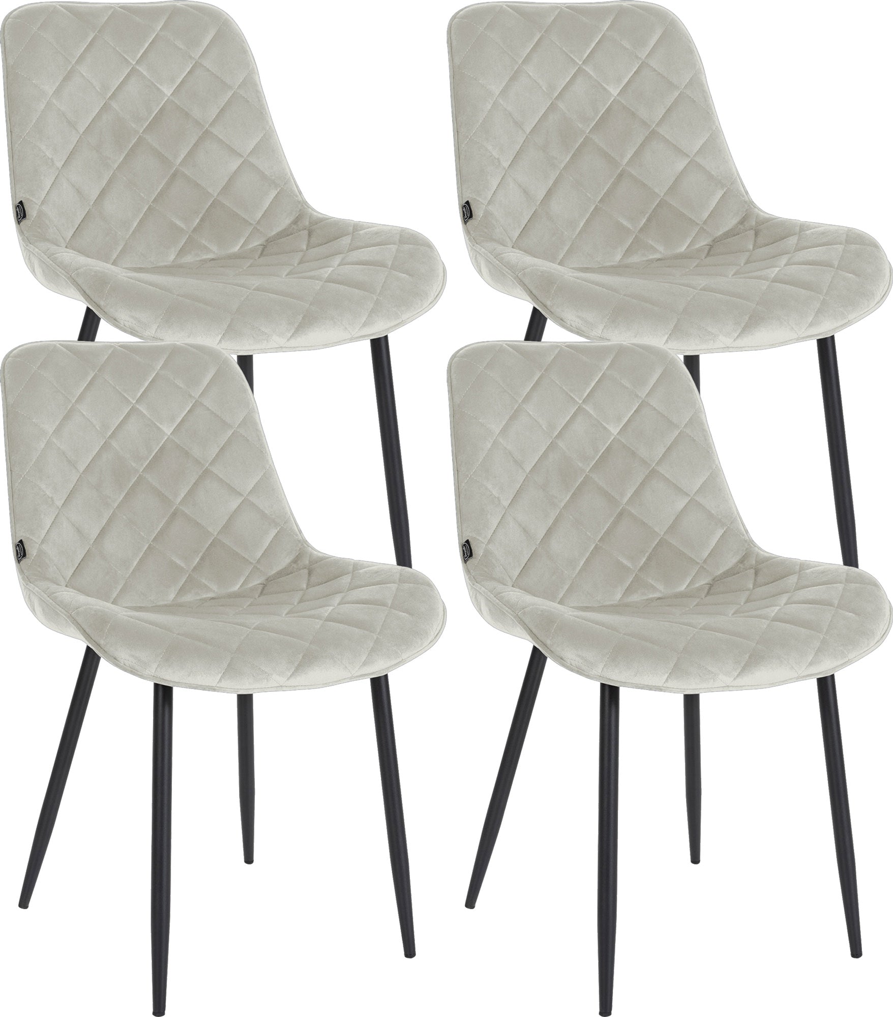 4er Set Stühle Springs Samt