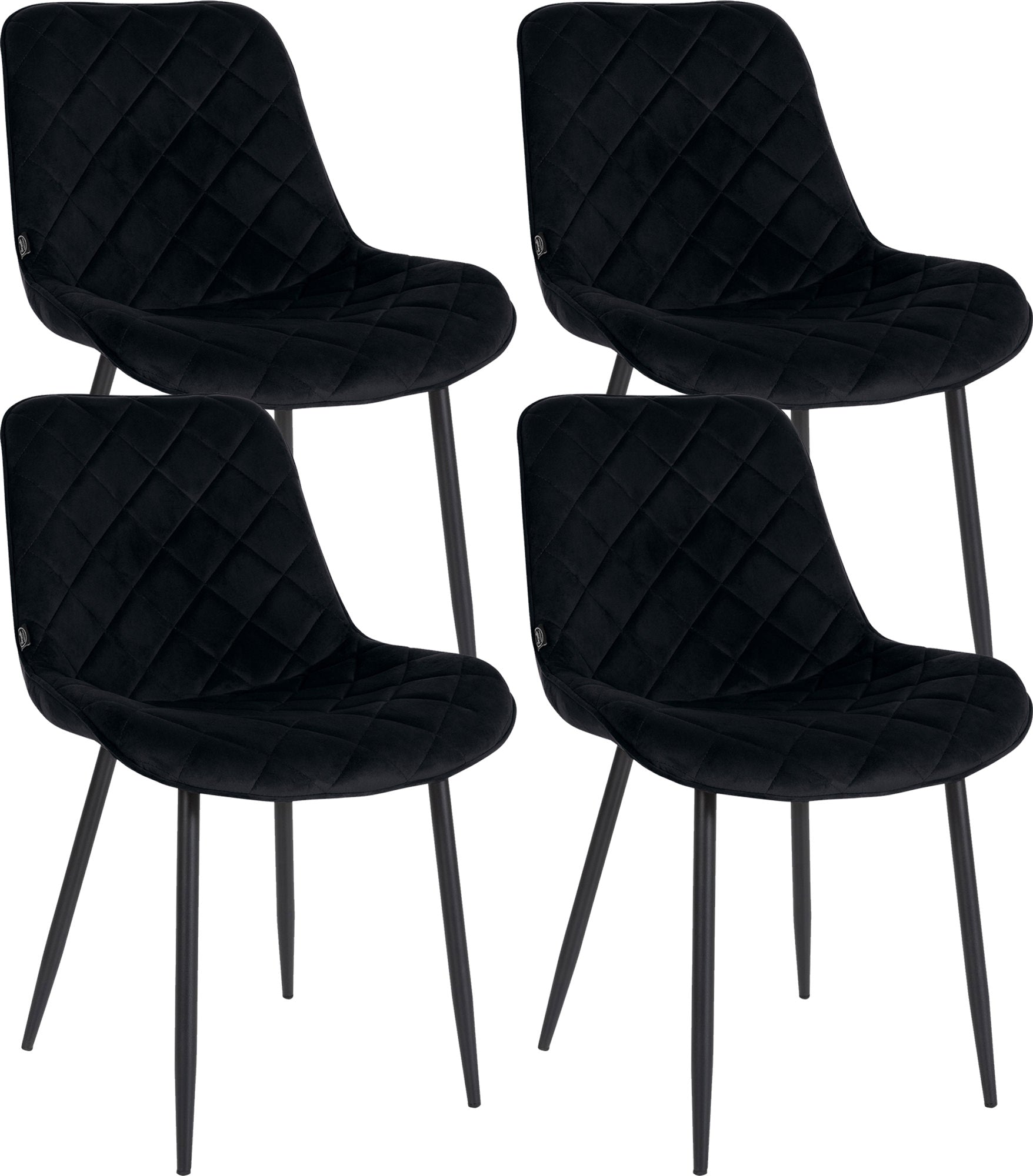 4er Set Stühle Springs Samt